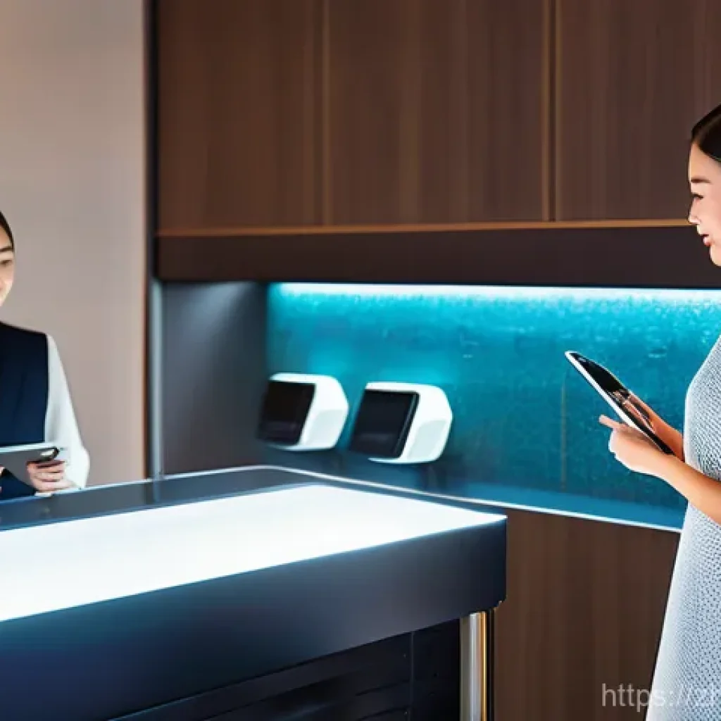호텔 관리자로 성장하기 위한 학습 경로 - **Prompt: The Seamless Digital Hotel Experience**
    A futuristic, high-tech hotel environment wher...