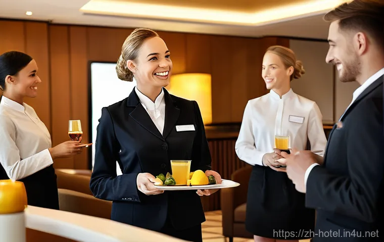 호텔 관리자로 성장하기 위한 학습 경로 - **Prompt: The Seamless Digital Hotel Experience**
    A futuristic, high-tech hotel environment wher...