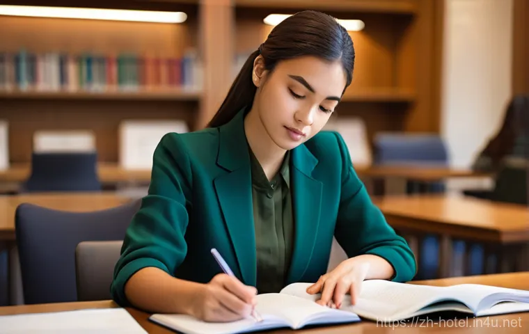 호텔 실기 시험 준비 방법 - **Prompt 1: Dedicated Student Mastering Hotel Operations**
    "A diligent young woman, approximatel...